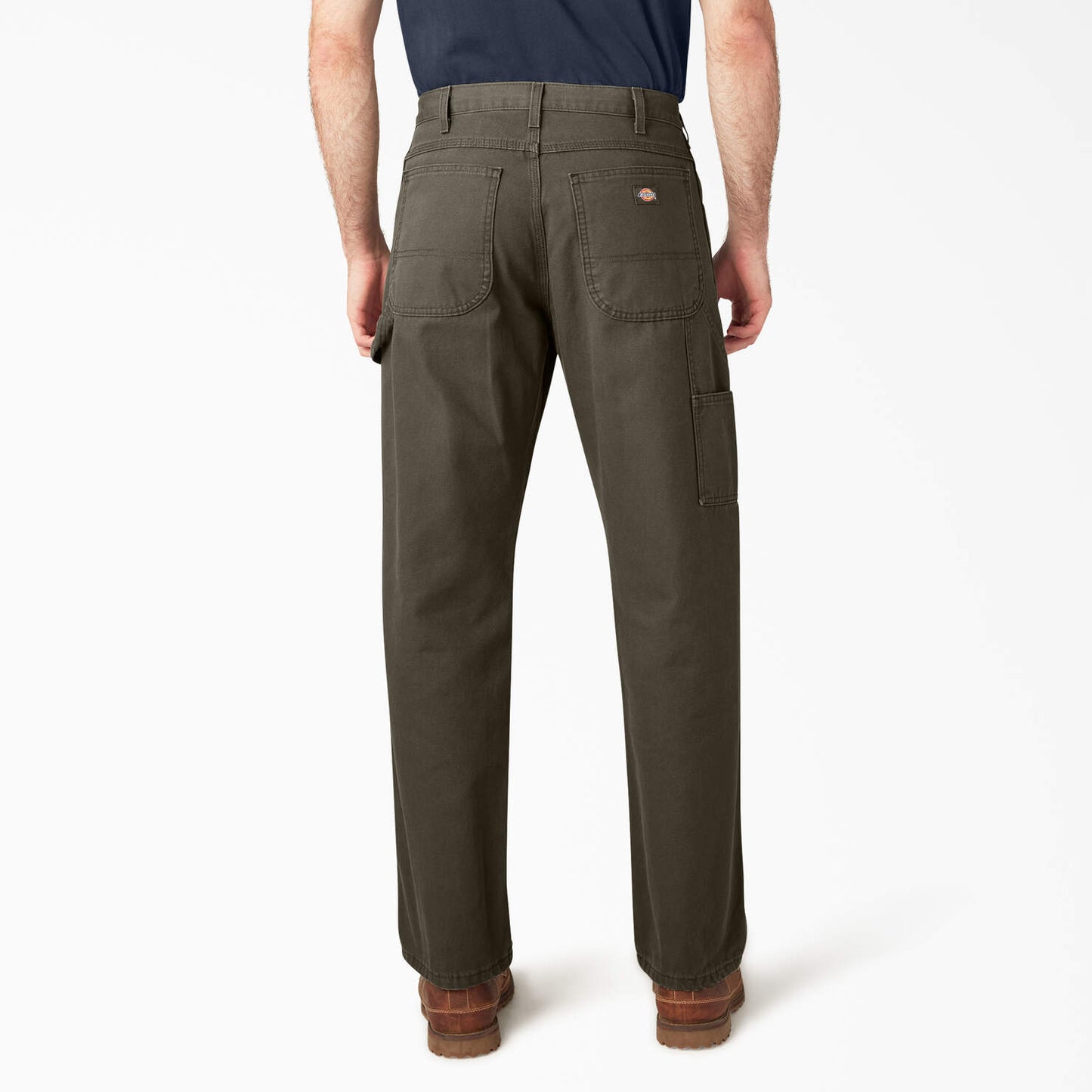 Dickies Relaxed Fit Heavyweight Duck Carpenter Pants - Rinsed Moss Green