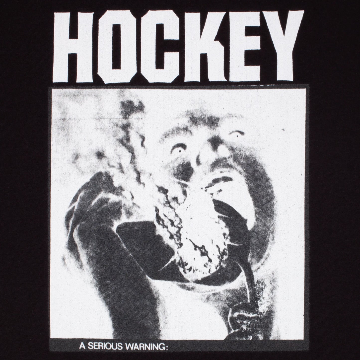 Hockey Serious Warning Tee - Black