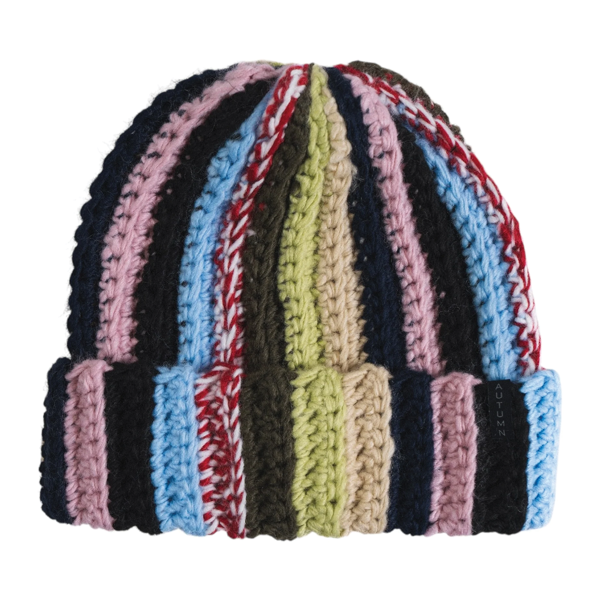 Autumn Patchwork Beanie - Lemonade