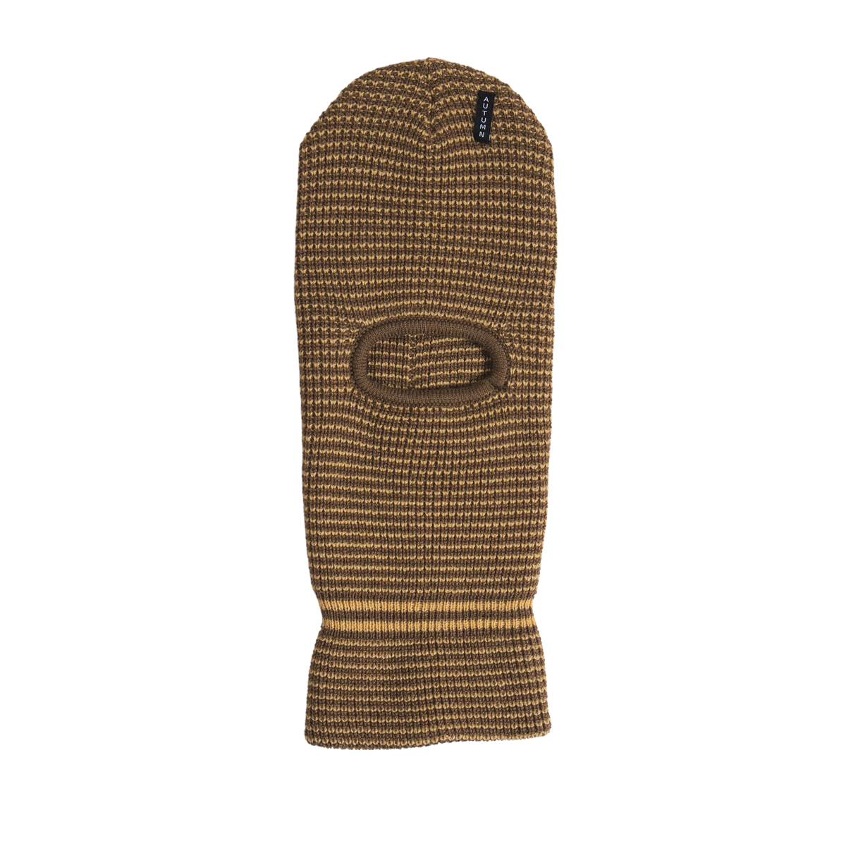 Autumn Striped Mask - Dark Sand