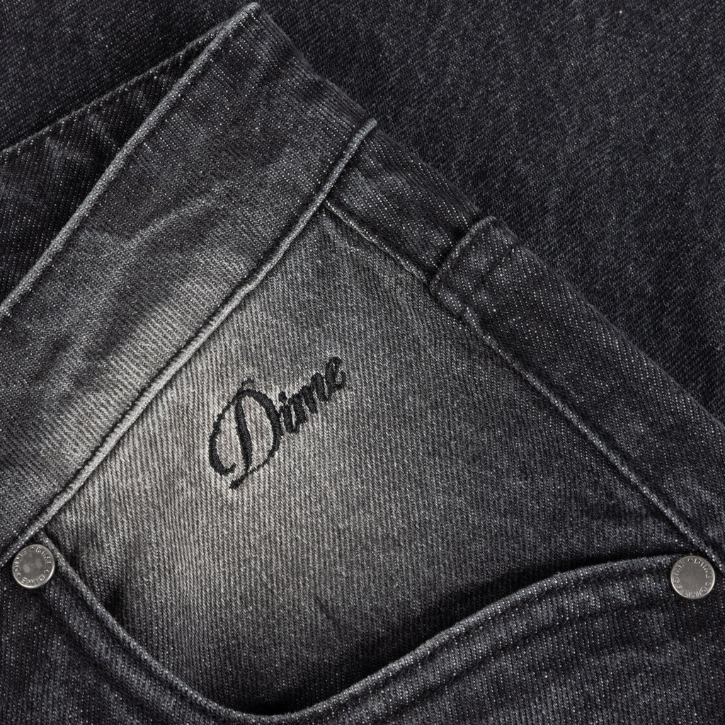 Dime Relaxed Denim Pants - Sandblasted Black