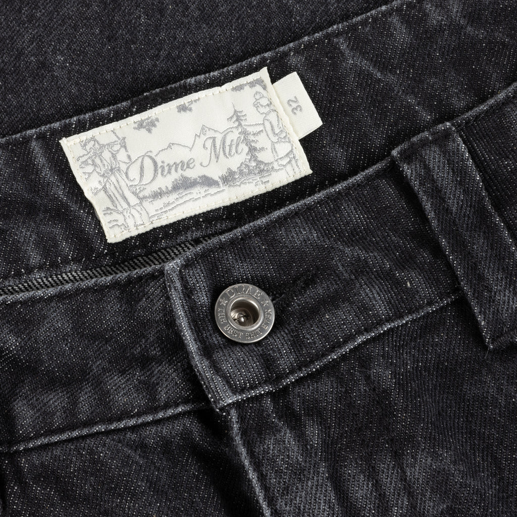 Dime Relaxed Denim Pants - Sandblasted Black