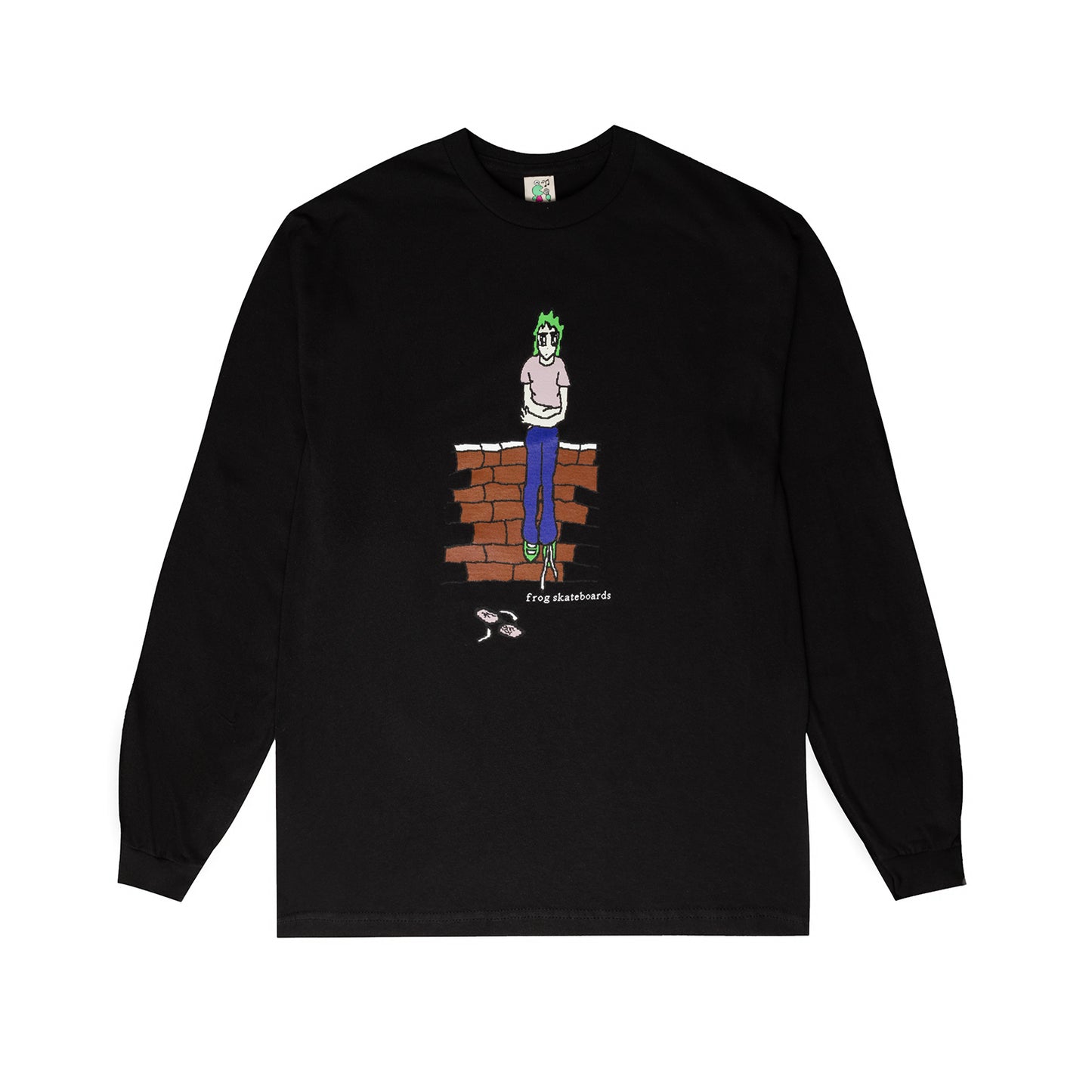 Frog Broken Glasses L/S - Black