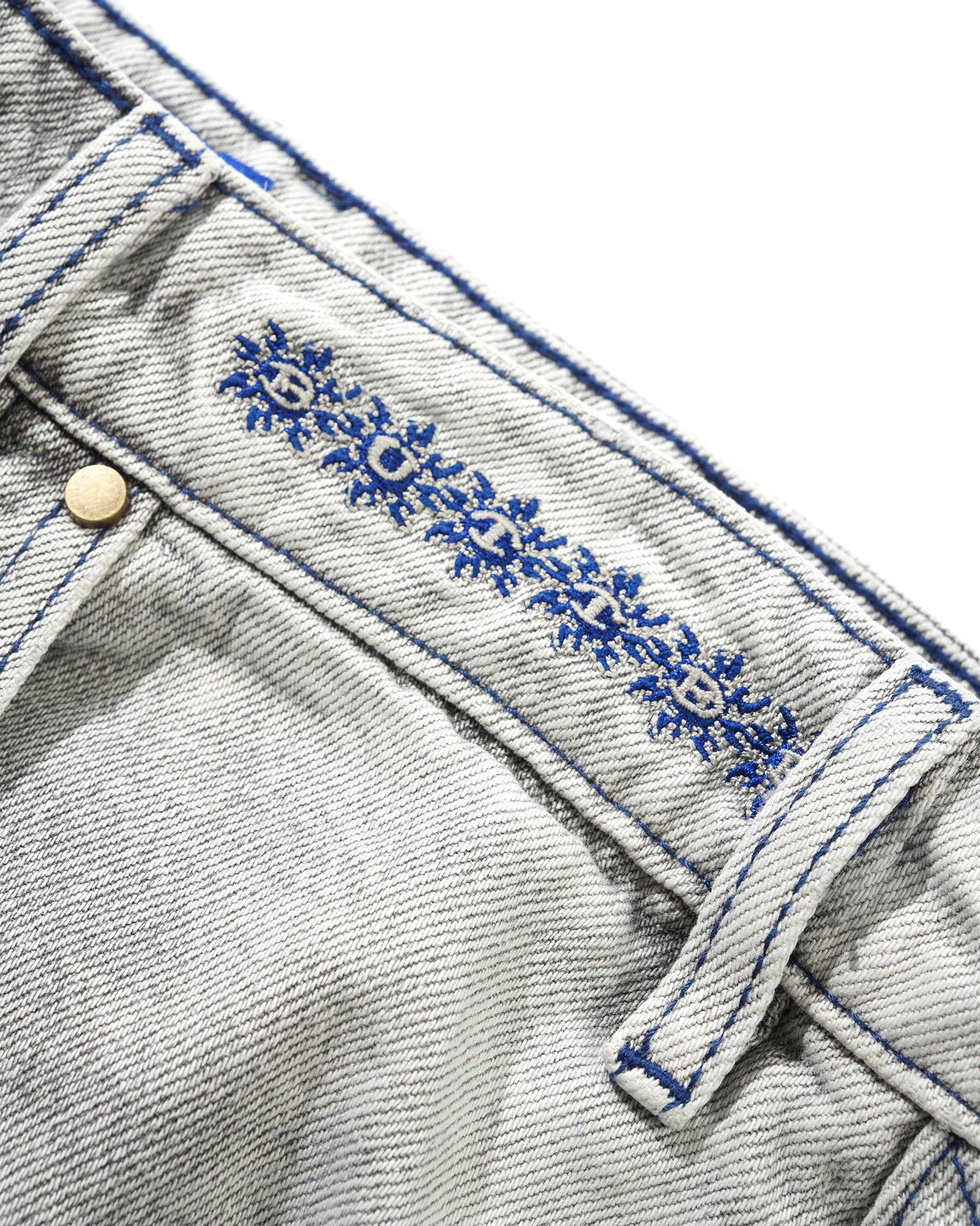Butter Goods Bronco Denim Shorts - Washed Grey
