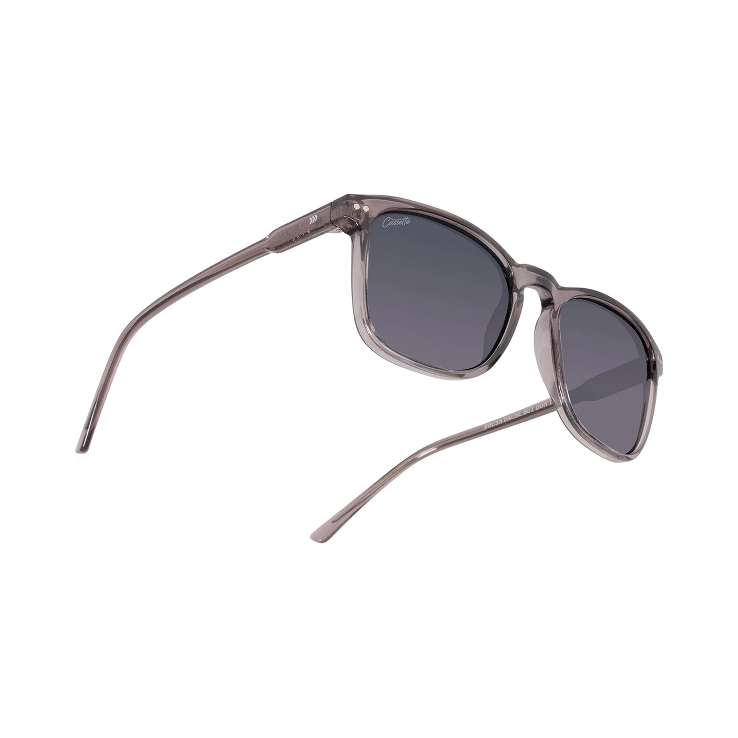 Cassette Playlist Sunglasses - Charcoal / Polarized Smoke Lens