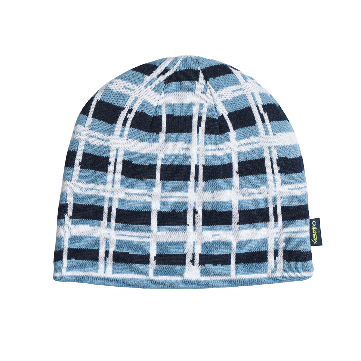 Corduroy Tartan Beanie - Sky