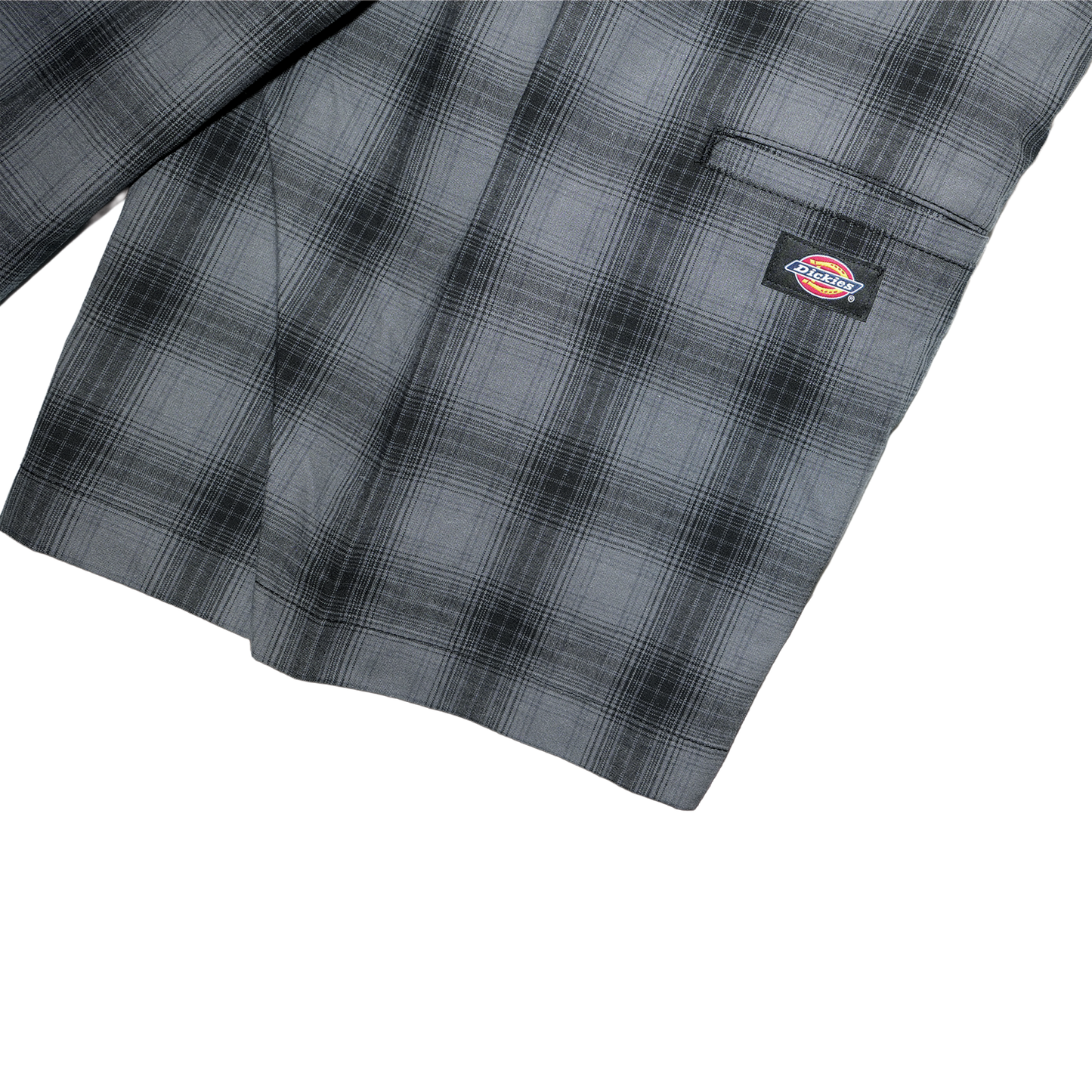 Dickies Plaid Relaxed 13" Work Shorts - Black