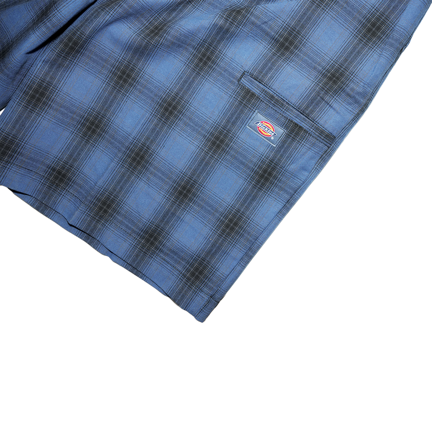 Dickies Plaid Relaxed 13" Work Shorts - Navy