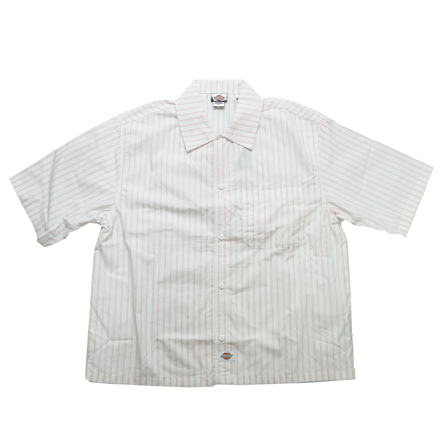 Dickies Striped Button Down S/S Shirt - Pink