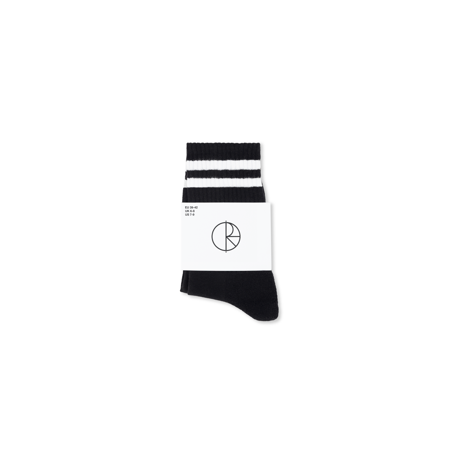 Polar Rib Socks - Happy Sad Black