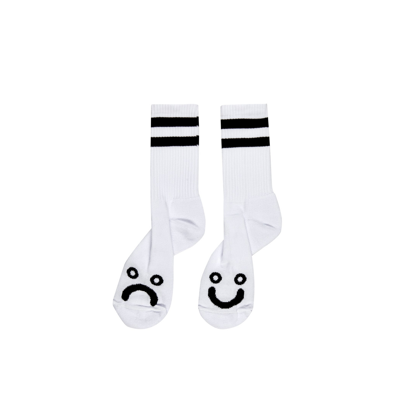Polar Happy Sad Socks-White
