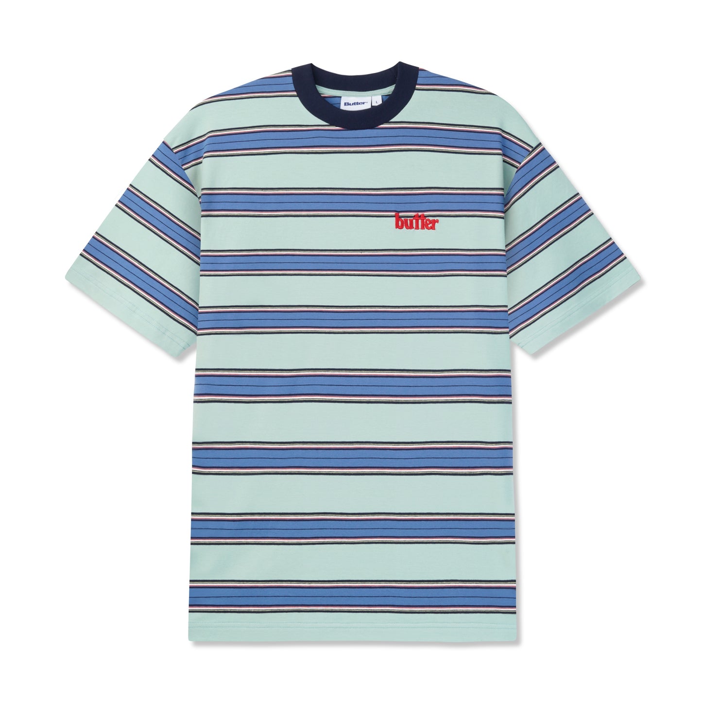 Butter Goods Stripe Tee - Ice/Blue