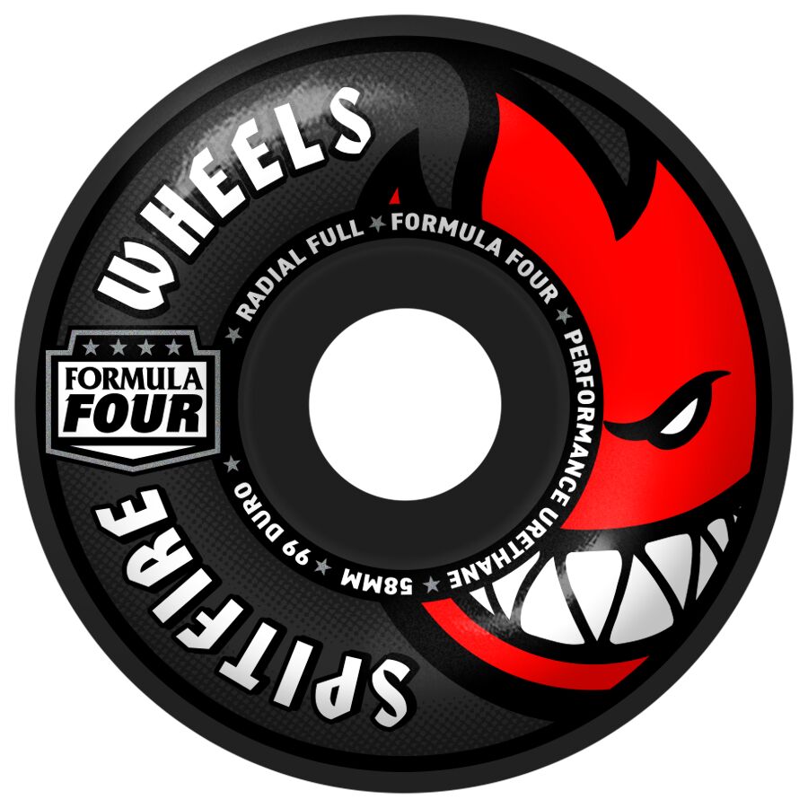 Spitfire Formula Four 99a Radial Full Black Wheel - 58mm