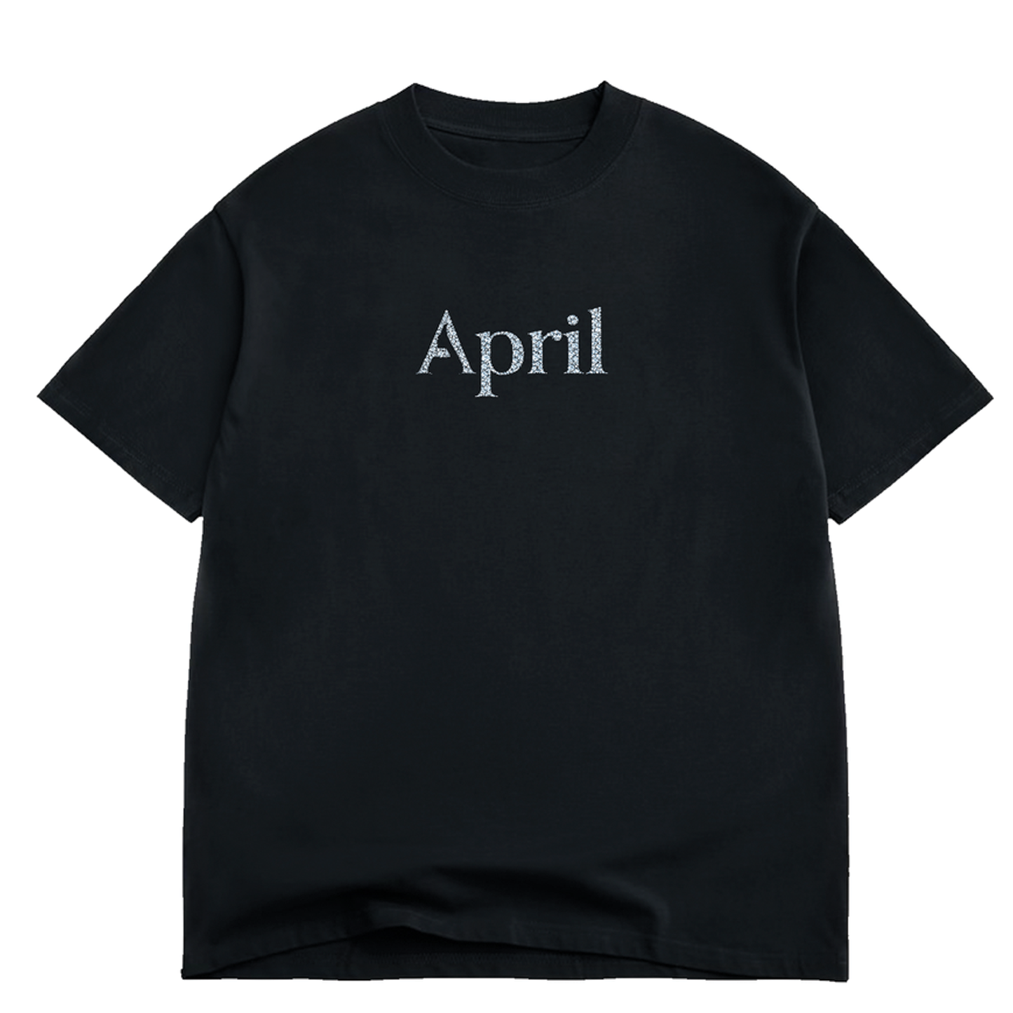 April Rhinestone Tee - Black