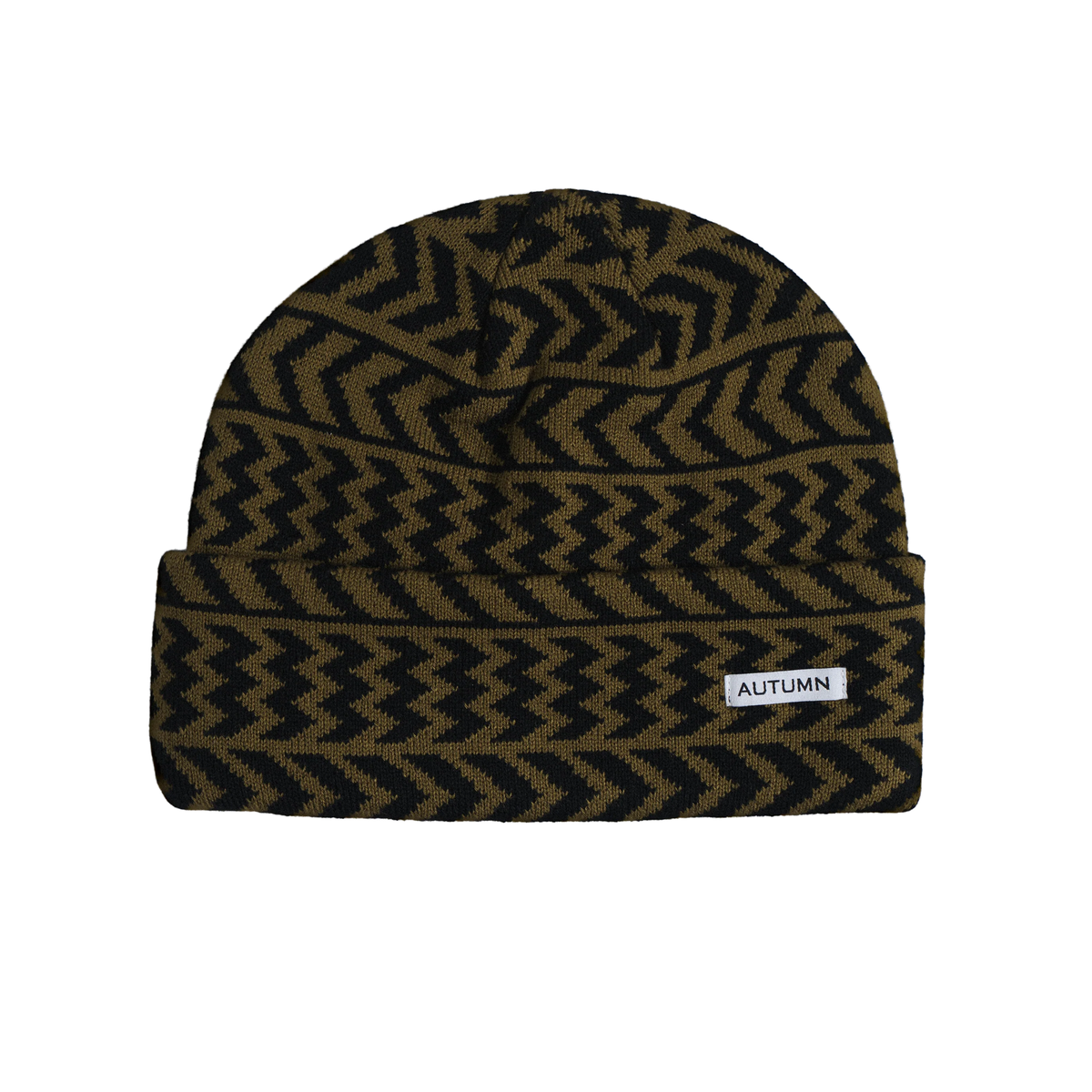 Autumn Chevron Beanie - Fir