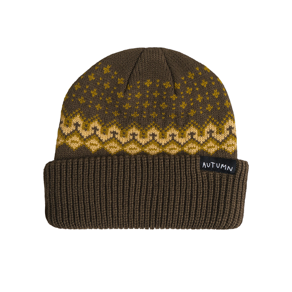 Autumn Fairisle Beanie - Dirt