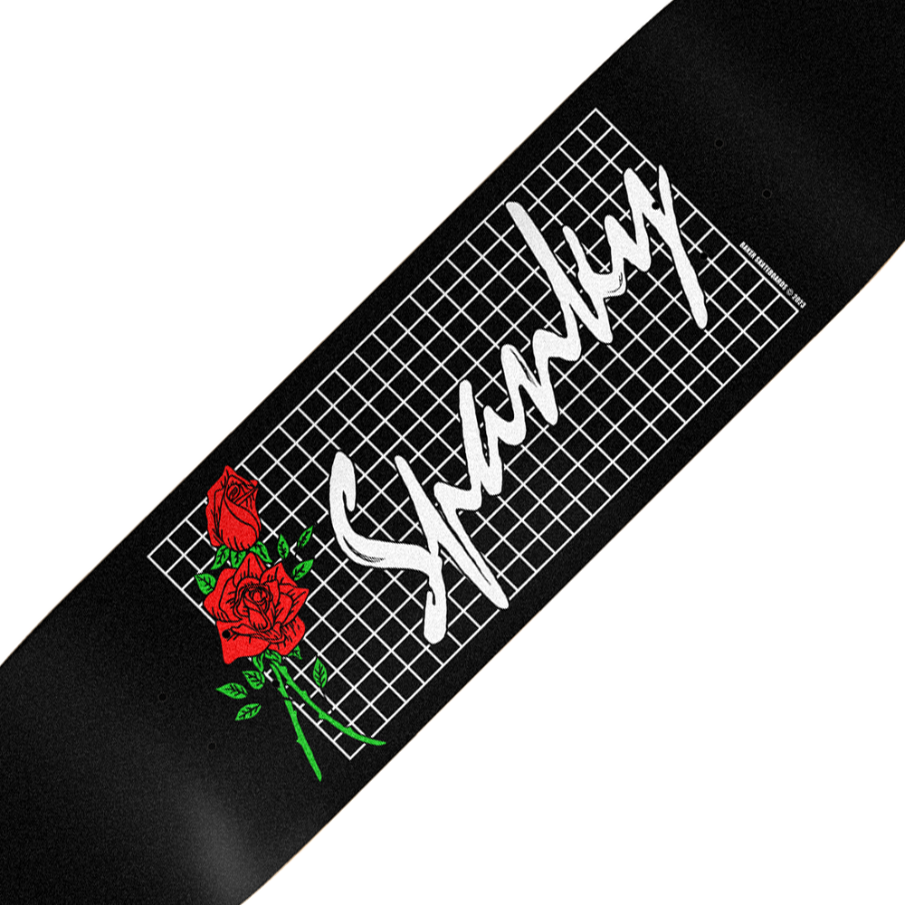 Baker Spanky Roses Black Deck - 8.25