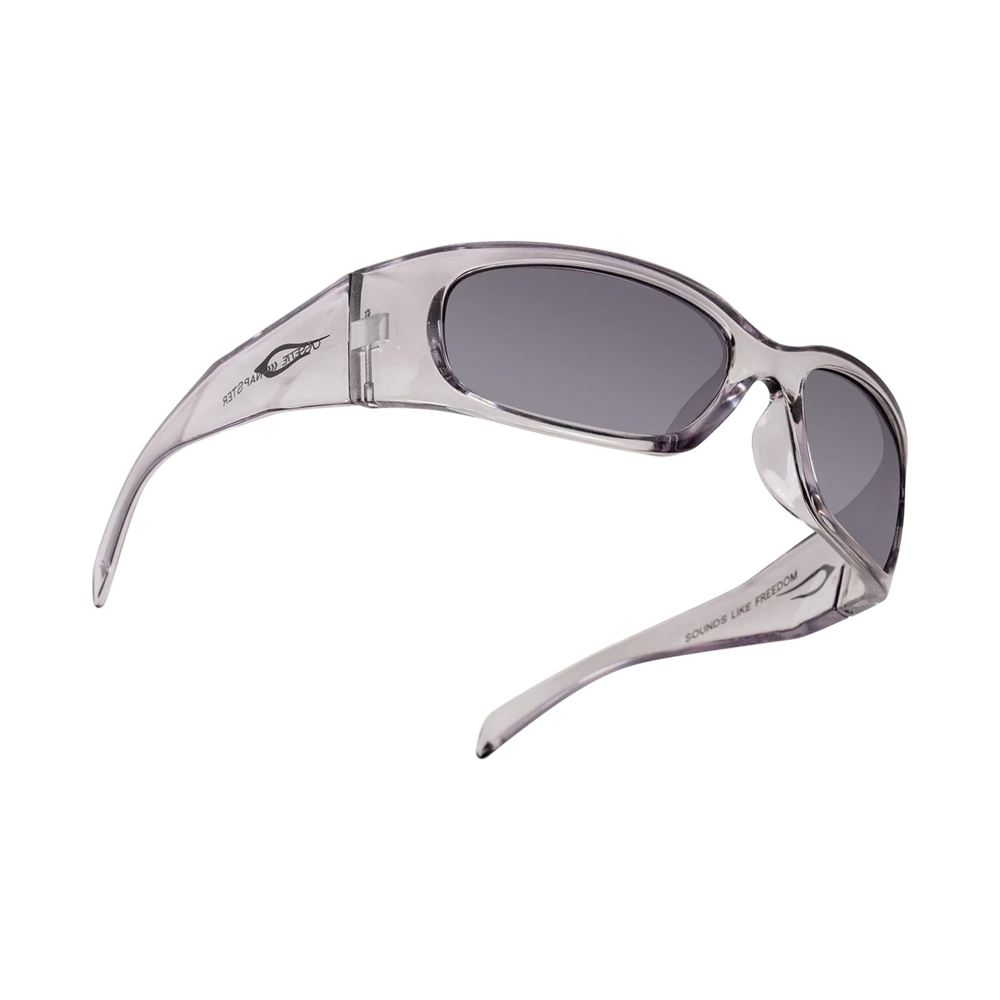 Cassette Napster Sunglasses - Translucent Grey / Smoke lens