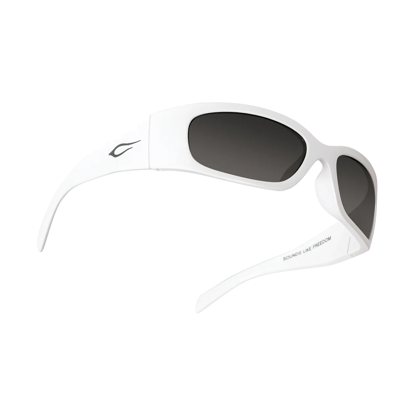 Cassette Napster Sunglasses - White / Smoke lens