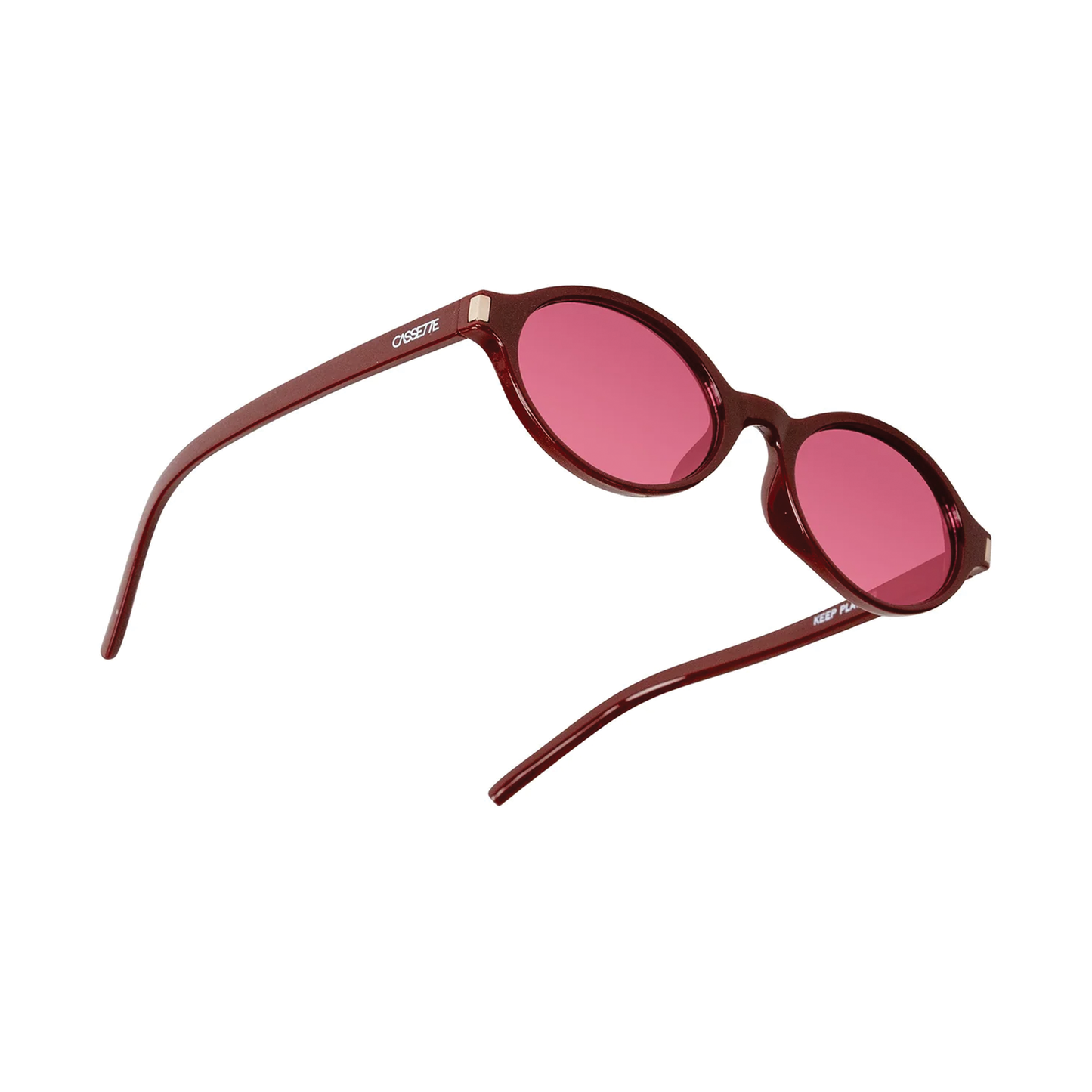 Cassette Tempo Sunglasses - Maroon / Red Lens