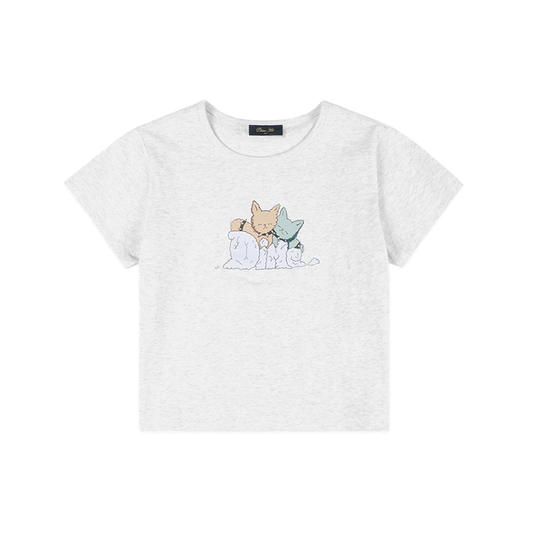 ダイム レディース トップス Tシャツ Dime Fluff T-Shirt Ash アッシュ