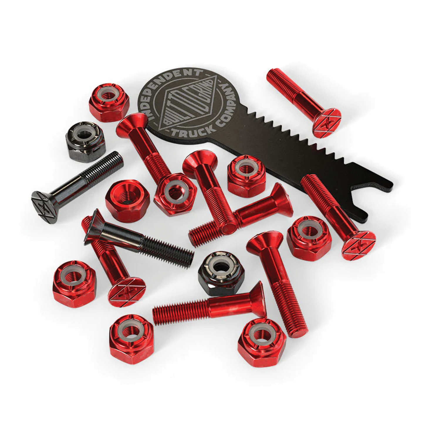 Independent 1" Phillips Hardware with Tool - Red / Black