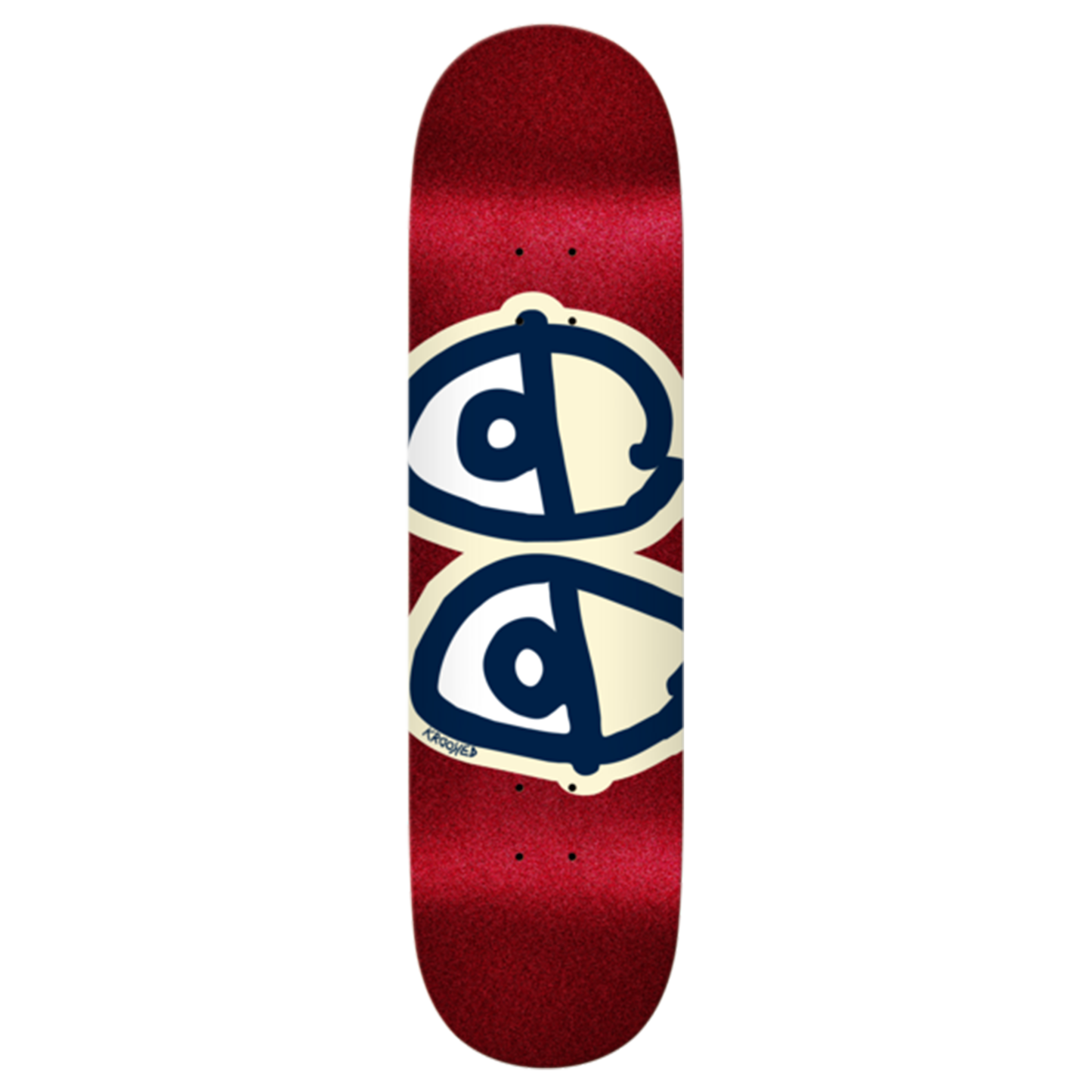 Krooked Eyes Deck Red Glitter - 8.25