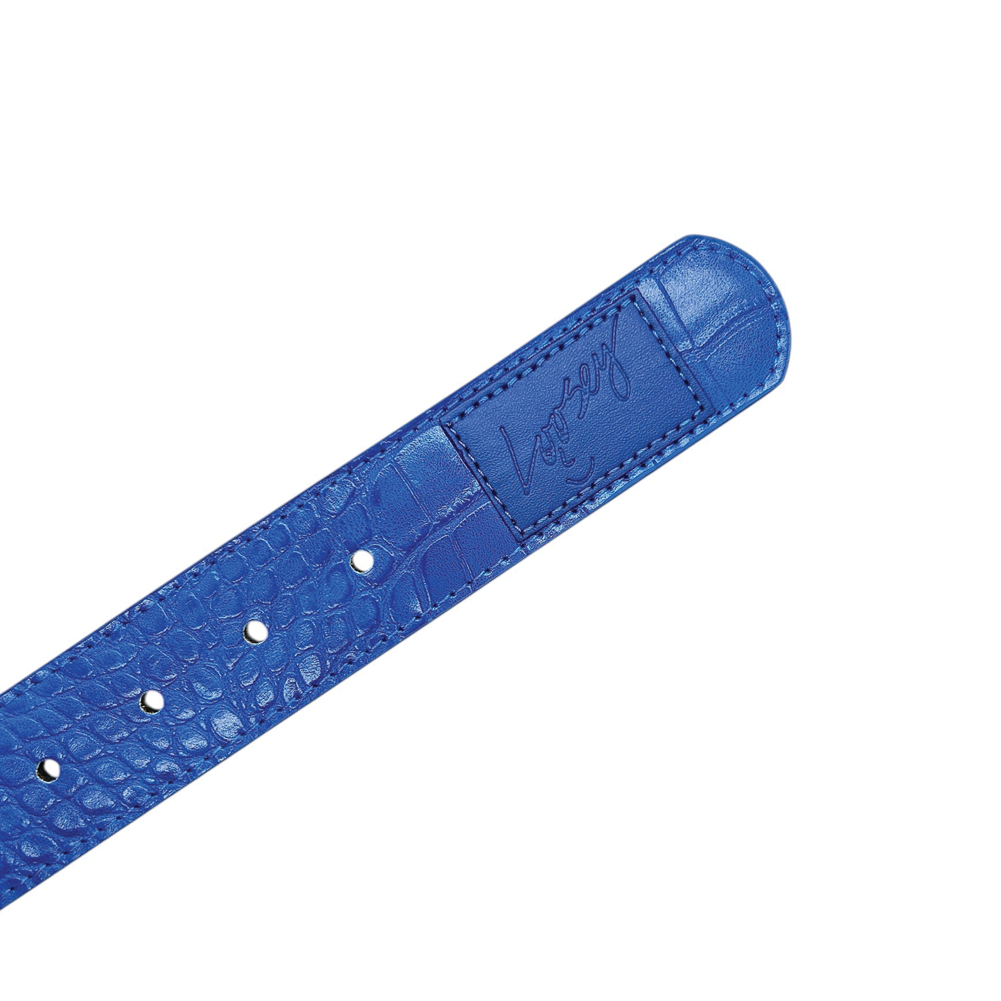 Loosey Croc Skin Belt - Blue