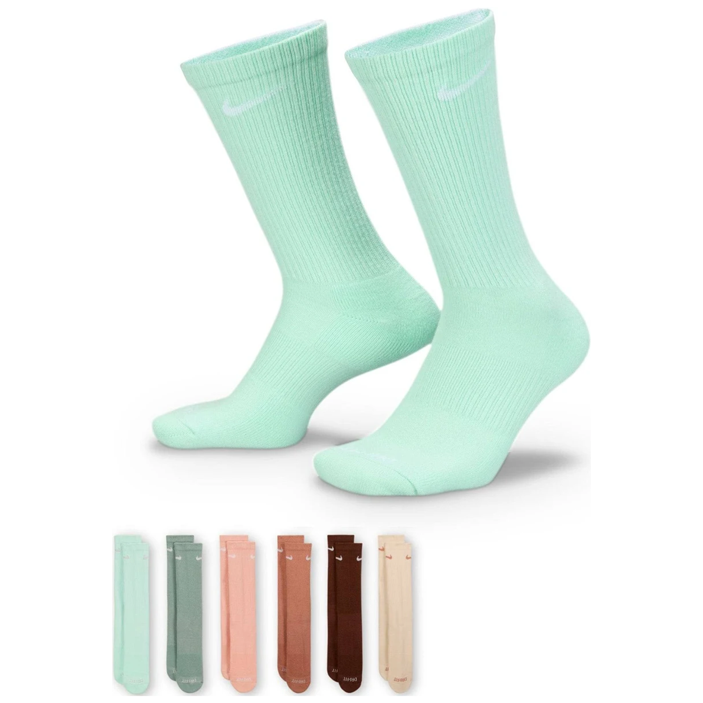 Nike SB Everyday Plus Cushioned Socks (6-Pack) - Multi Color