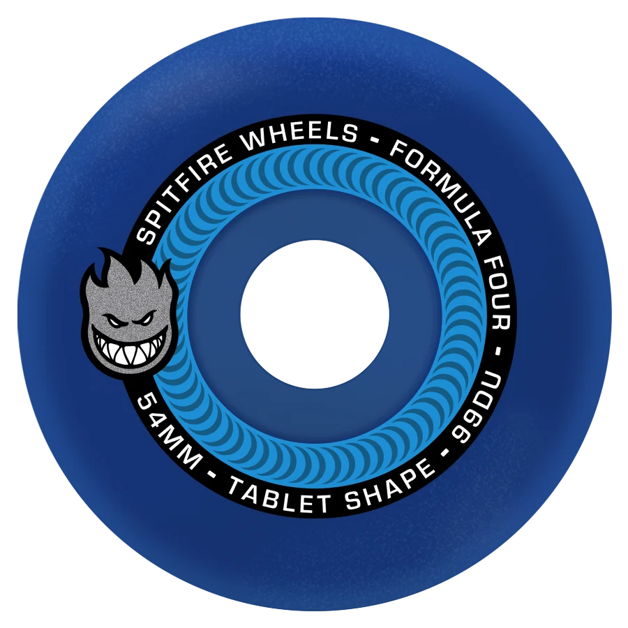 Spitfire Formula Four Tablet Wheels / Blue - 54mm