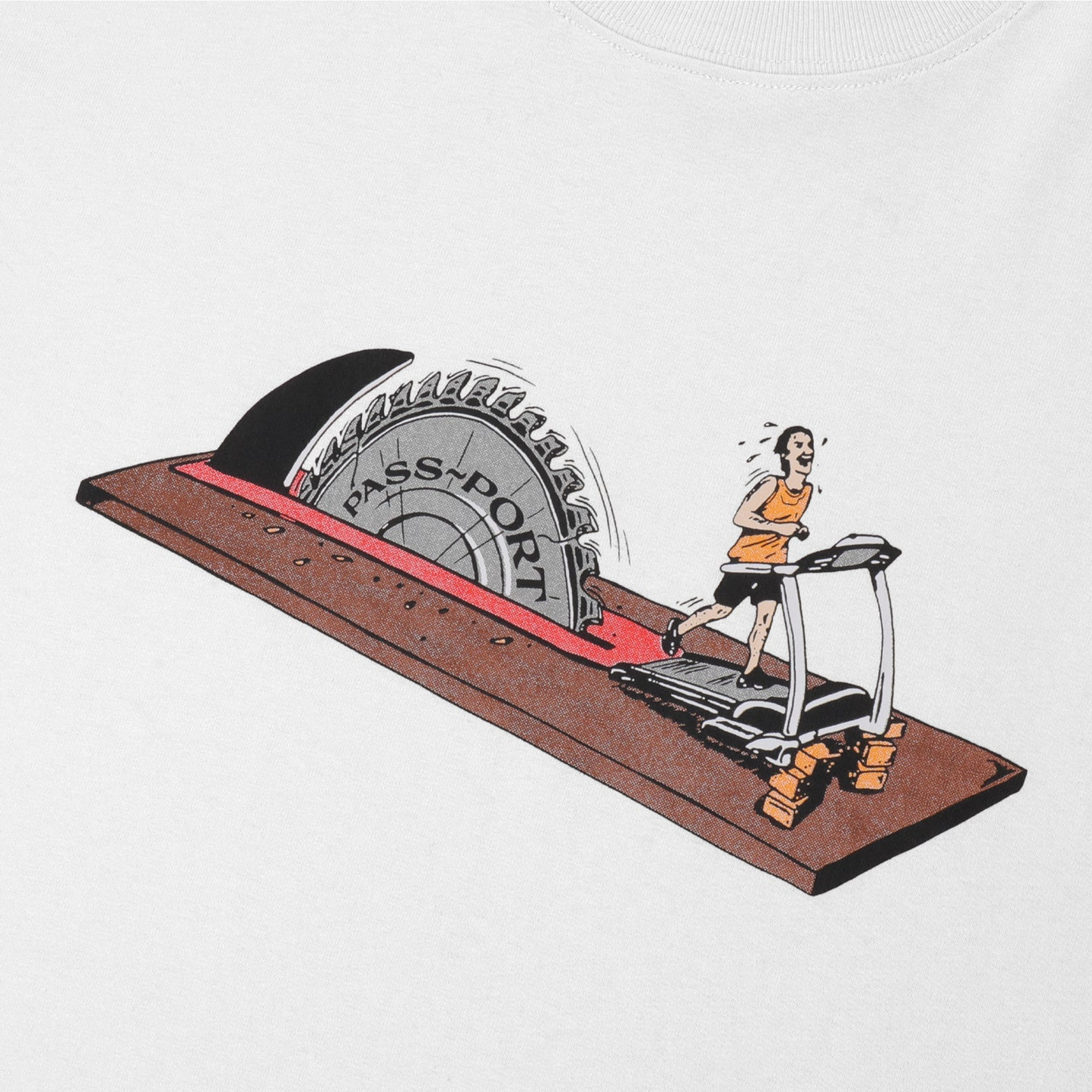 Passport Keep Running Tee - White