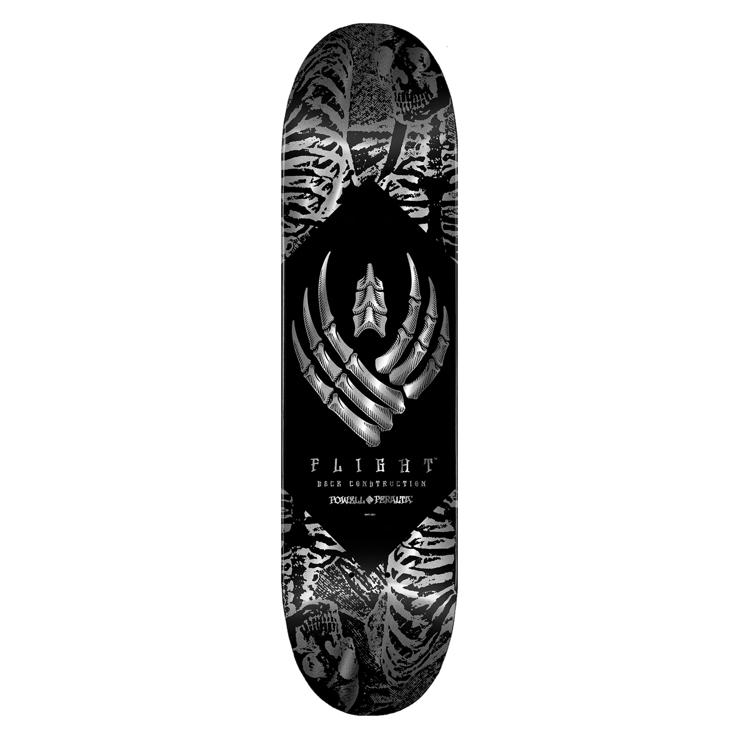 Powell Peralta Skeleton Silver Foil Flight Deck - 8.25