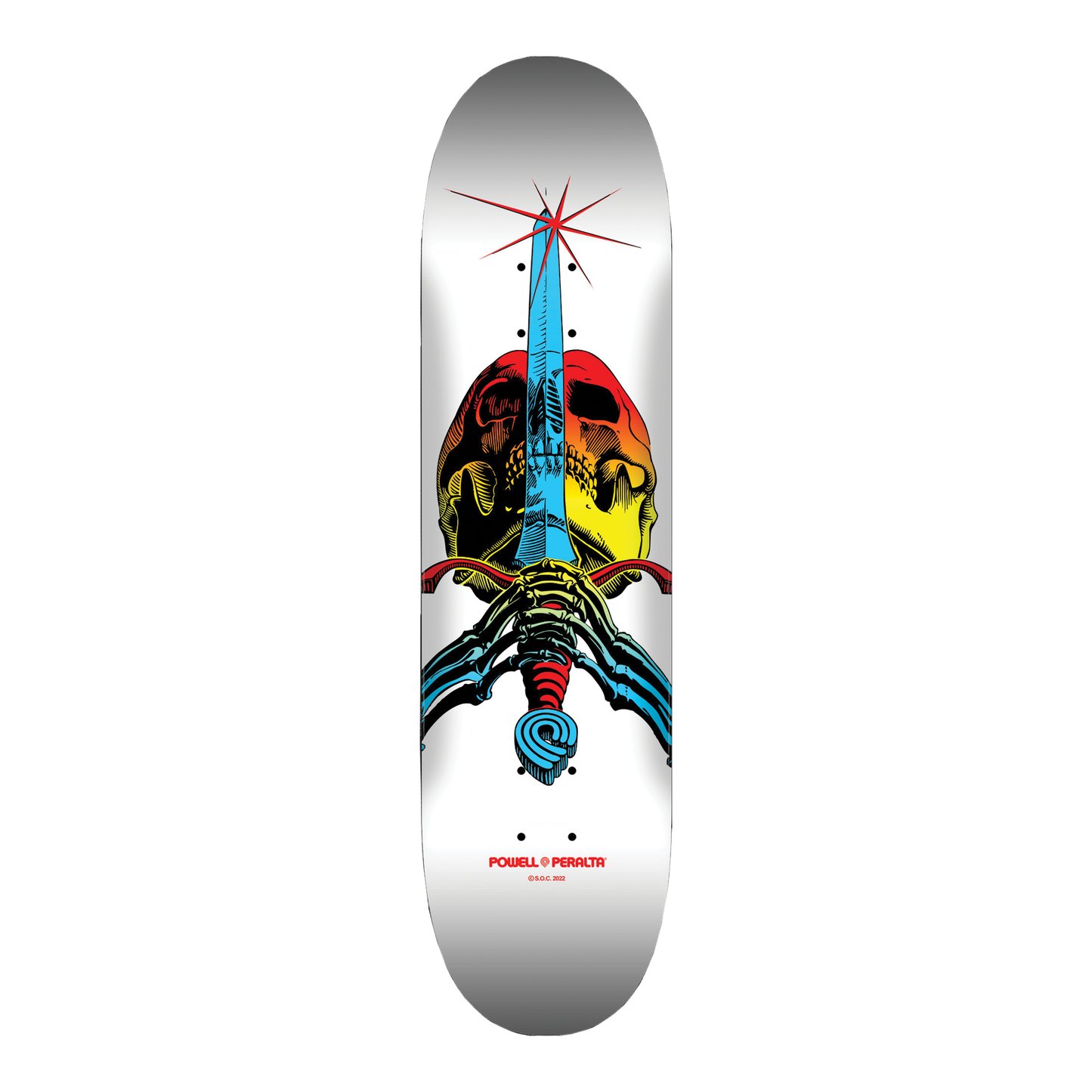 Powell Peralta Skull & Sword Yellow Fade Deck - 8.25