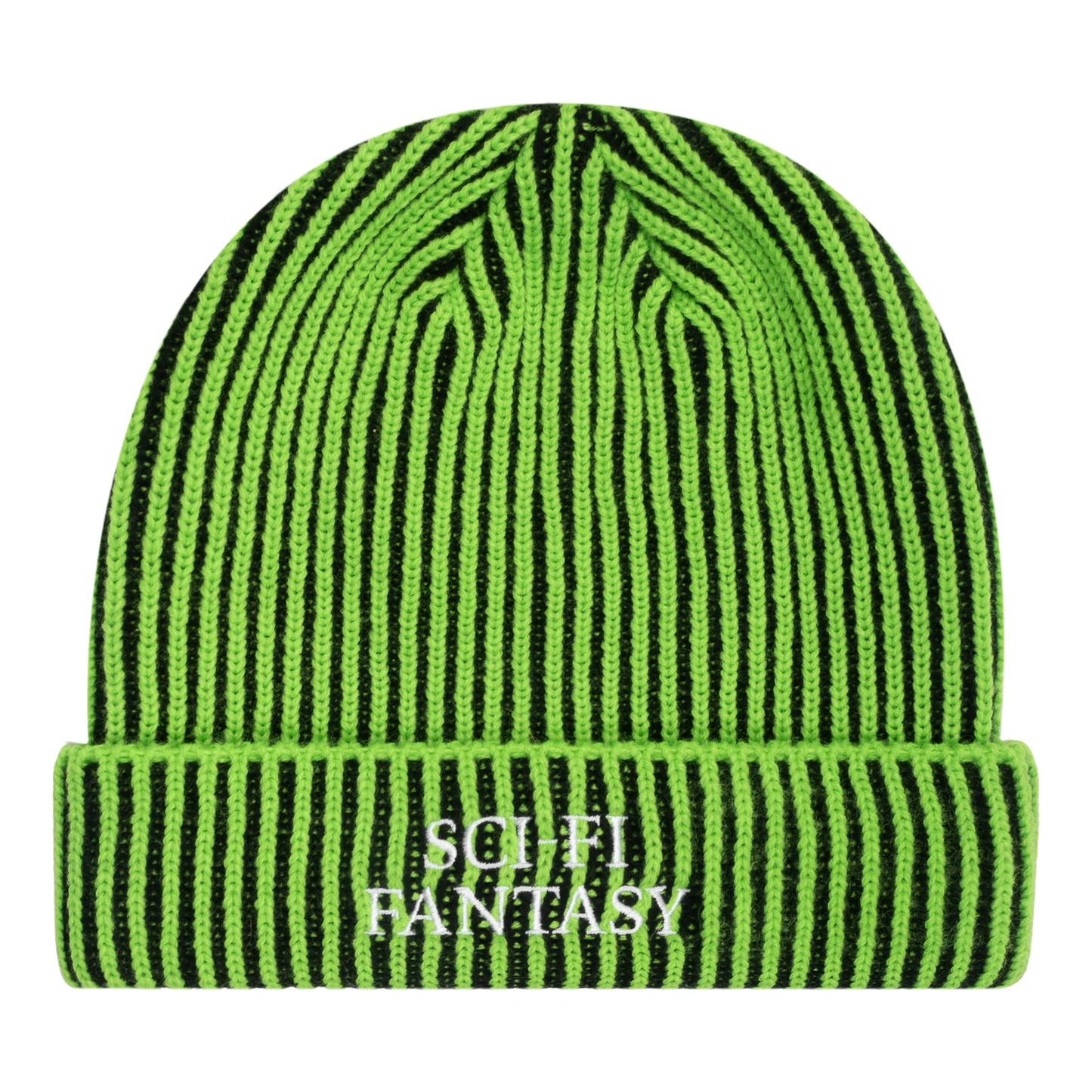 Sci-Fi Fantasy Logo Beanie - Lime / Black