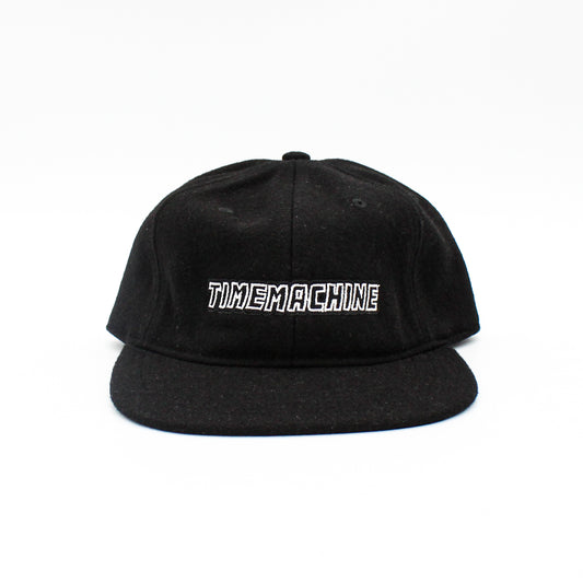 Time Machine Logo Wool Strapback Hat-Black