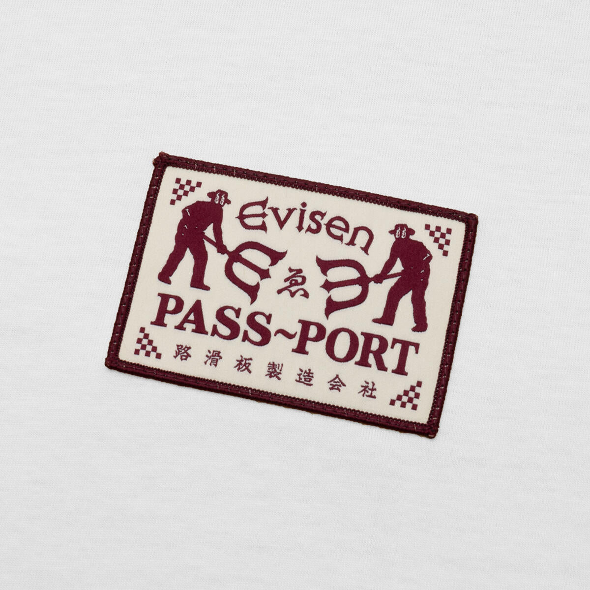 Passport x Evisen Logo Lock Up Tee - White