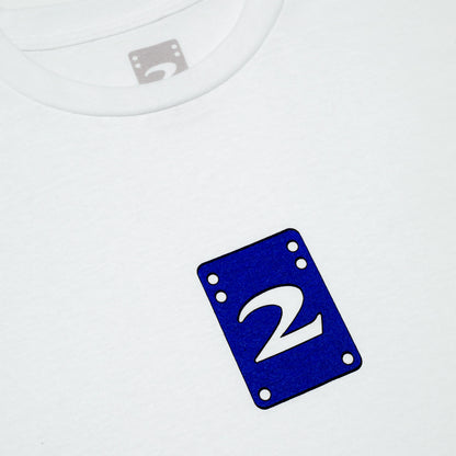 2 Riser Pads Logo Tee - White/Blue