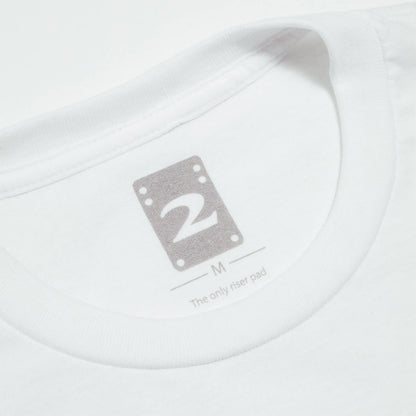 2 Riser Pads Logo Tee - White/Blue