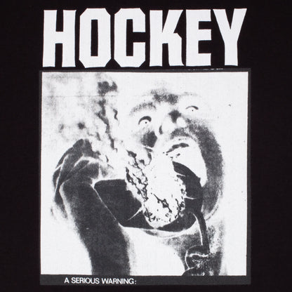 Hockey Serious Warning Tee - Black
