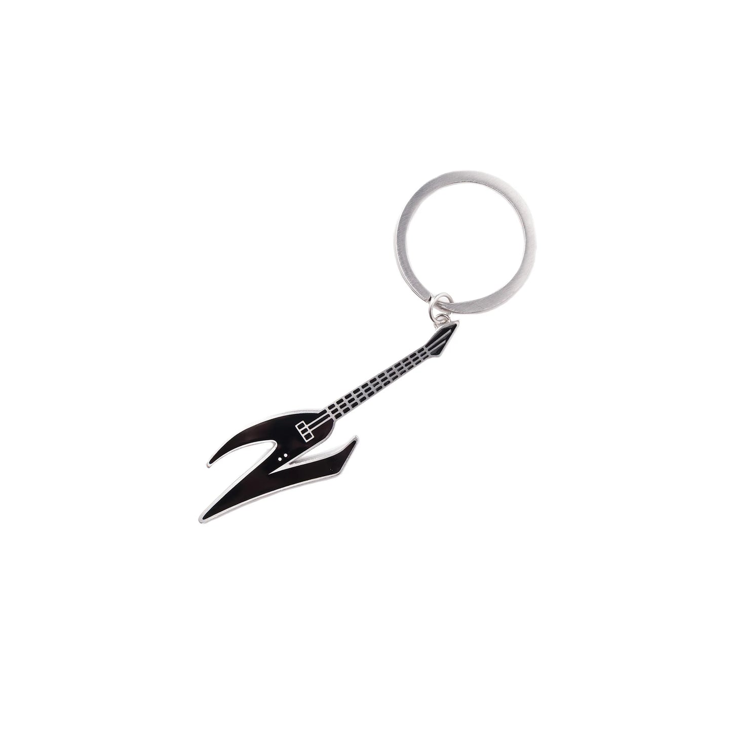 2 Riser Pads Guitar Keychain - Black