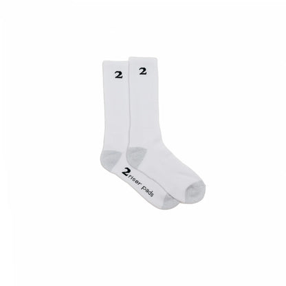 2 Riser Pads Logo Socks - White