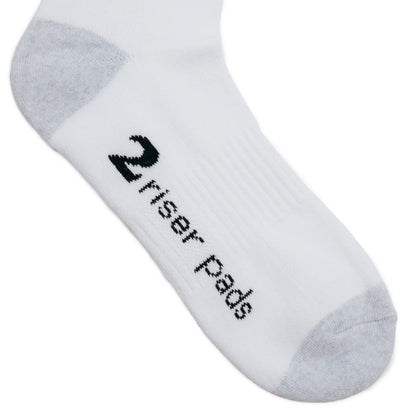 2 Riser Pads Logo Socks - White