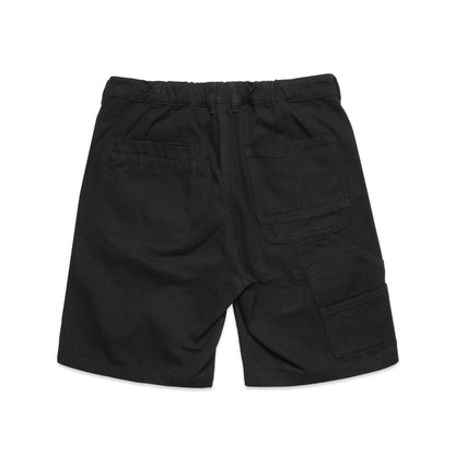 Time Machine Logo Canvas Shorts - Black