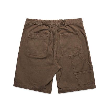 Time Machine Logo Canvas Shorts - Walnut