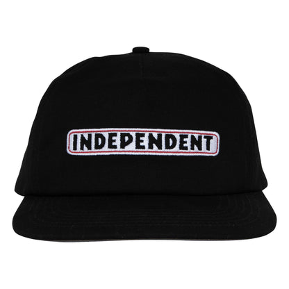 Independent Bar Logo Unstructured Hat - Black