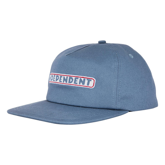 Independent Bar Logo Unstructured Hat - Slate Blue