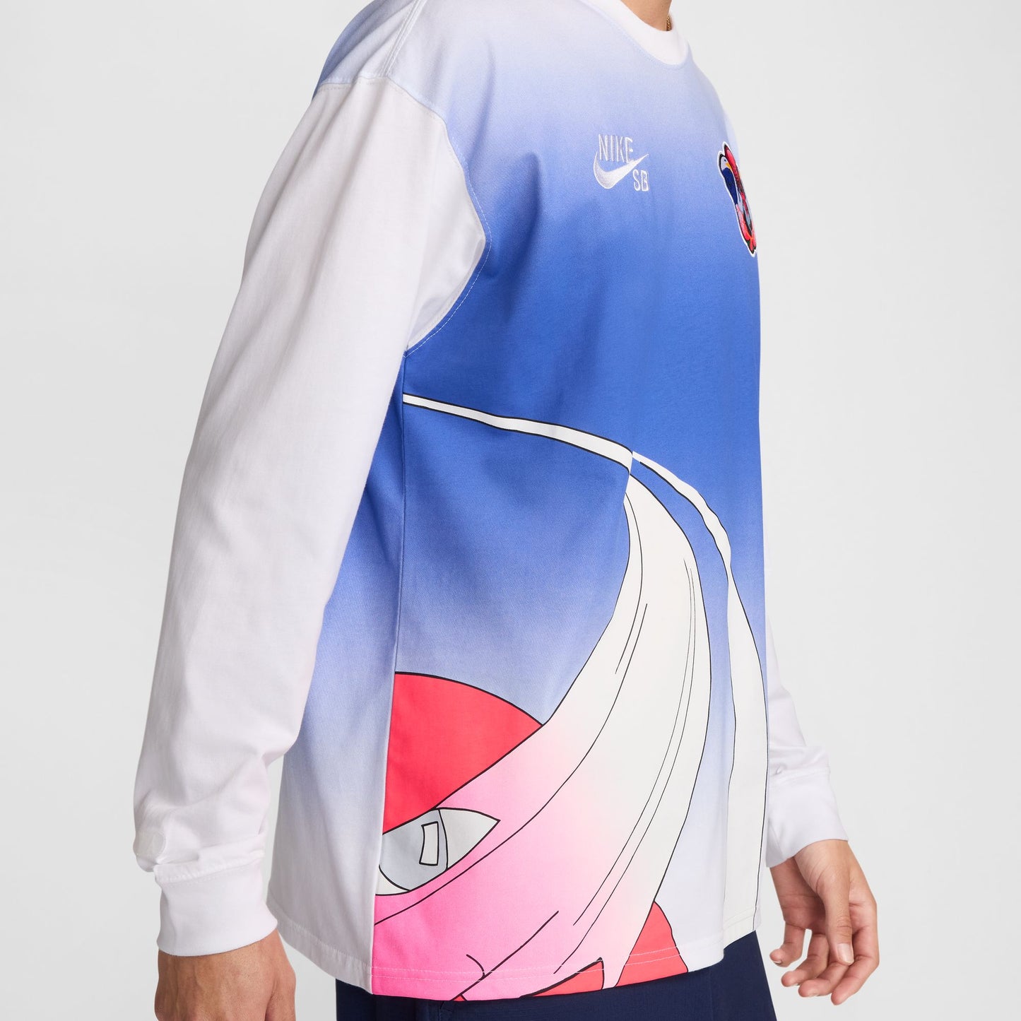 Nike SB Olympic Eagle Longsleeve Tee - White/Obsidian