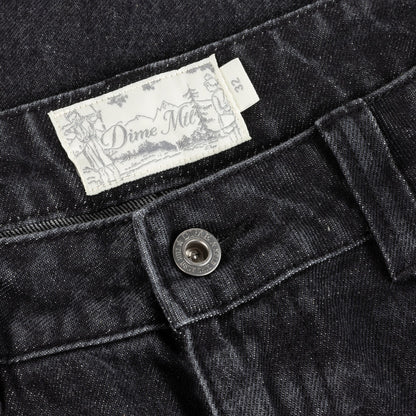 Dime Relaxed Denim Pants - Sandblasted Black