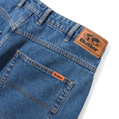 Butter Goods Baggy Denim Jeans - Distressed Indigo