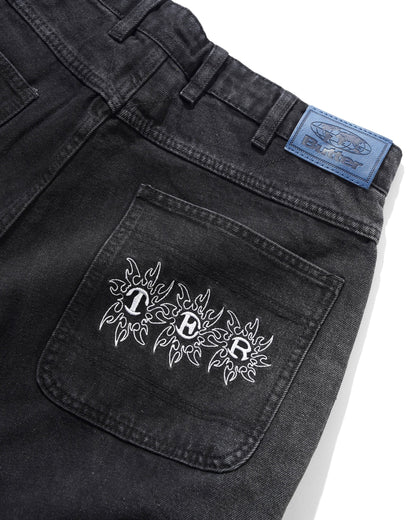 Butter Goods Bronco Denim Shorts - Washed Black